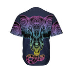 Colorful Spiritual Elephant Print Men's Baseball Jersey
