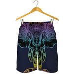Colorful Spiritual Elephant Print Men's Shorts