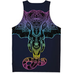 Colorful Spiritual Elephant Print Men's Tank Top