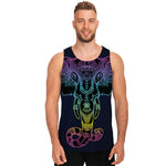 Colorful Spiritual Elephant Print Men's Tank Top