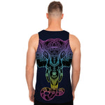 Colorful Spiritual Elephant Print Men's Tank Top
