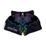 Colorful Spiritual Elephant Print Muay Thai Boxing Shorts