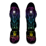 Colorful Spiritual Elephant Print Muay Thai Shin Guard