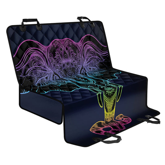 Colorful Spiritual Elephant Print Pet Car Back Seat Cover