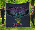 Colorful Spiritual Elephant Print Quilt