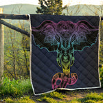 Colorful Spiritual Elephant Print Quilt