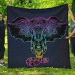 Colorful Spiritual Elephant Print Quilt
