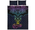 Colorful Spiritual Elephant Print Quilt Bed Set