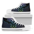 Colorful Spiritual Elephant Print White High Top Sneakers