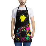 Colorful Splash Yin Yang Print Apron
