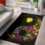 Colorful Splash Yin Yang Print Area Rug