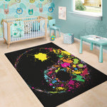 Colorful Splash Yin Yang Print Area Rug