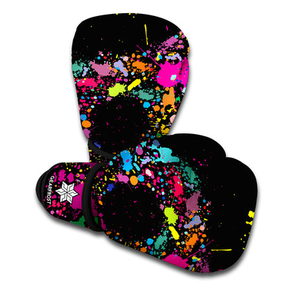 Colorful Splash Yin Yang Print Boxing Gloves