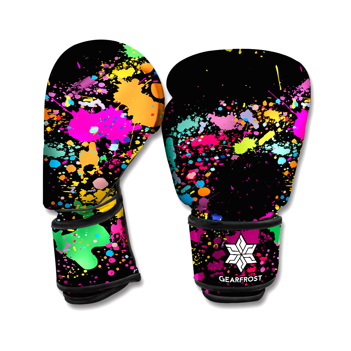 Colorful Splash Yin Yang Print Boxing Gloves