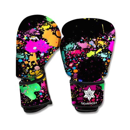 Colorful Splash Yin Yang Print Boxing Gloves