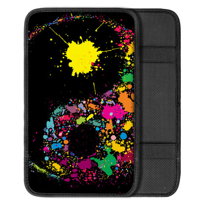 Colorful Splash Yin Yang Print Car Center Console Cover