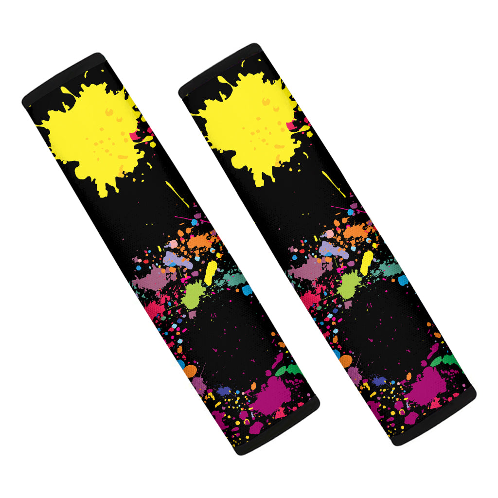 Colorful Splash Yin Yang Print Car Seat Belt Covers