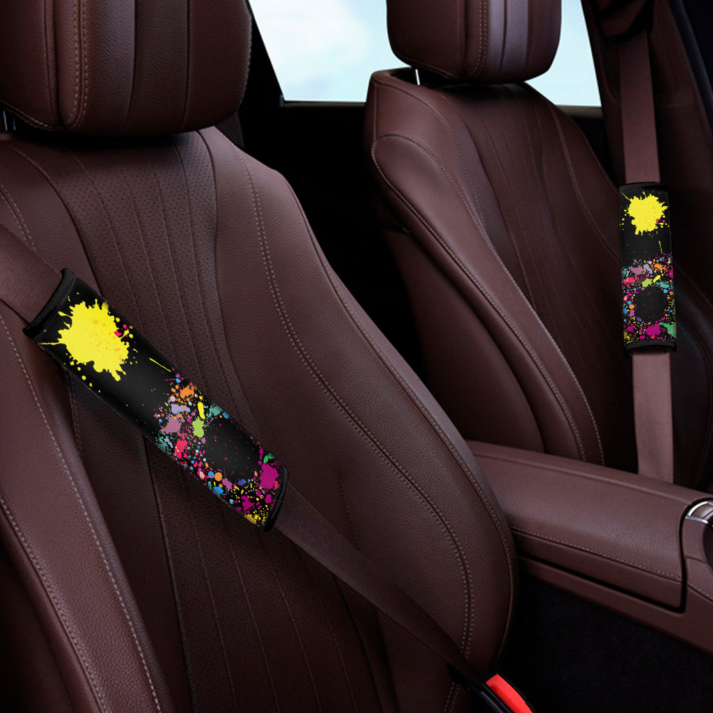 Colorful Splash Yin Yang Print Car Seat Belt Covers