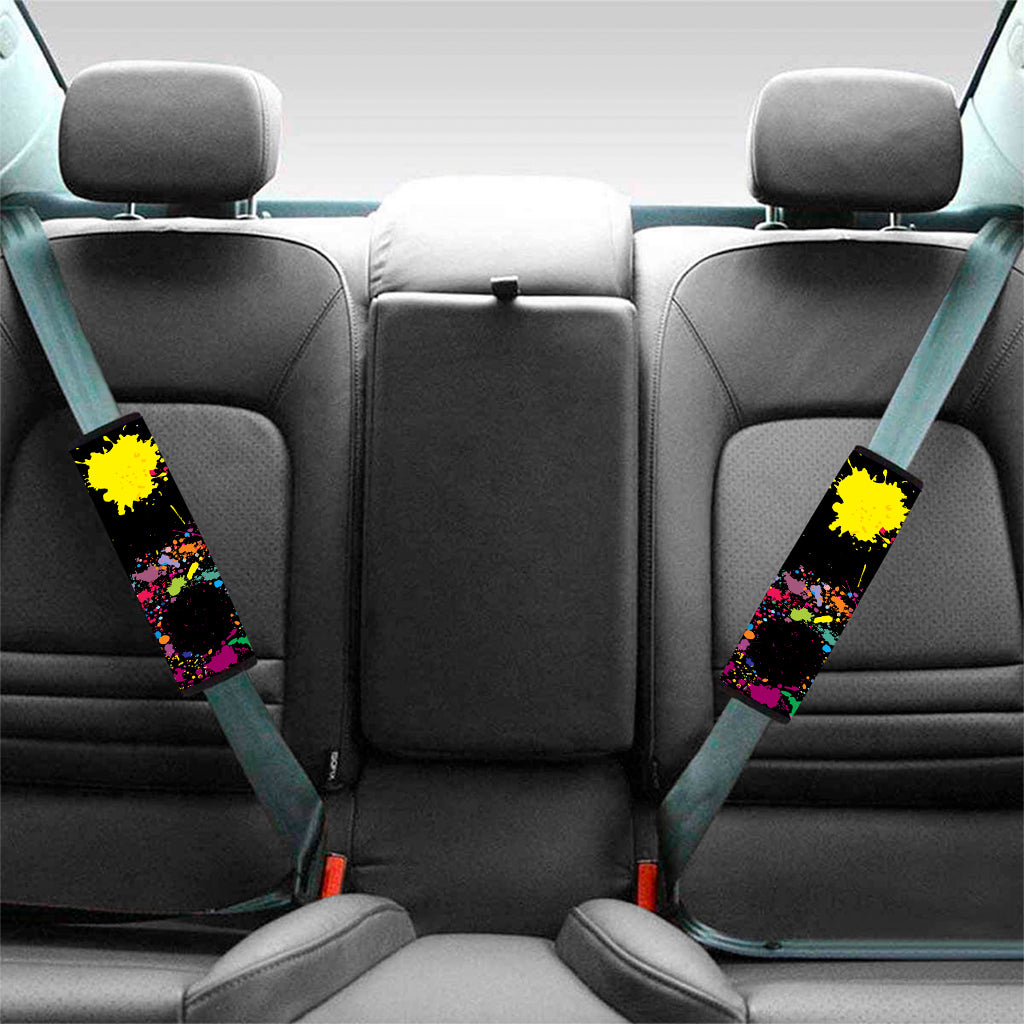Colorful Splash Yin Yang Print Car Seat Belt Covers