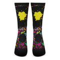 Colorful Splash Yin Yang Print Crew Socks