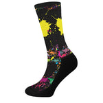 Colorful Splash Yin Yang Print Crew Socks