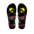 Colorful Splash Yin Yang Print Flip Flops