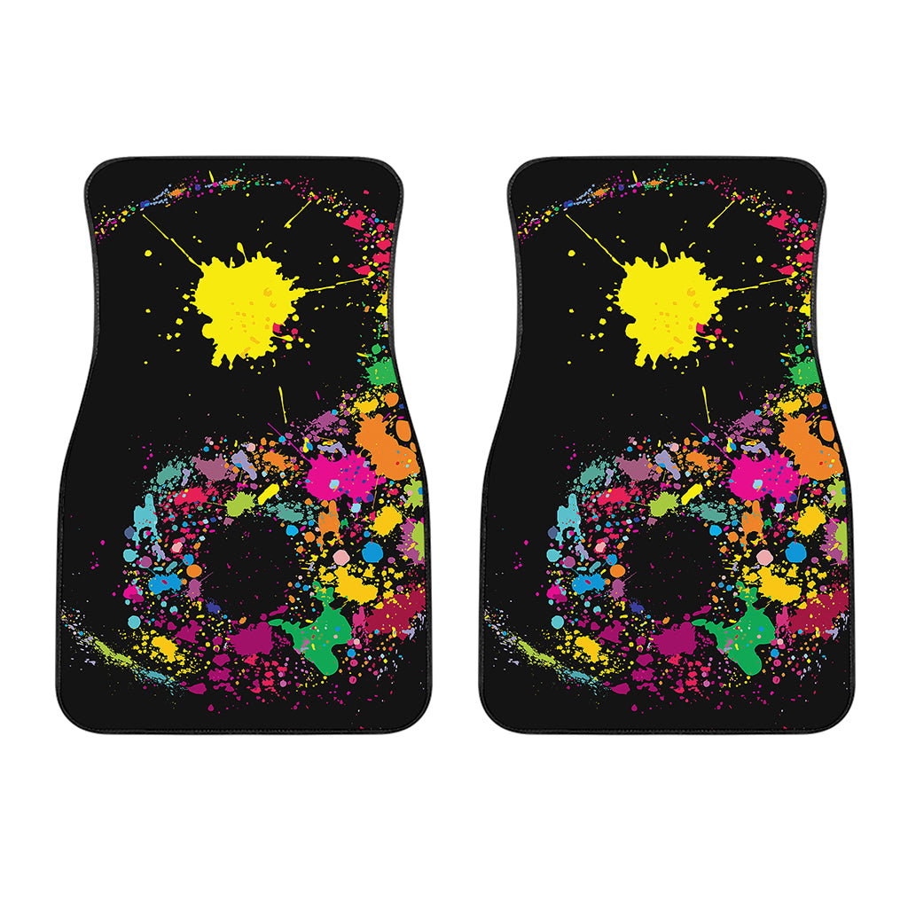 Colorful Splash Yin Yang Print Front Car Floor Mats