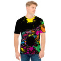 Colorful Splash Yin Yang Print Men's T-Shirt