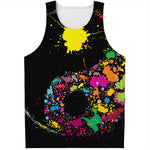 Colorful Splash Yin Yang Print Men's Tank Top