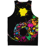 Colorful Splash Yin Yang Print Men's Tank Top