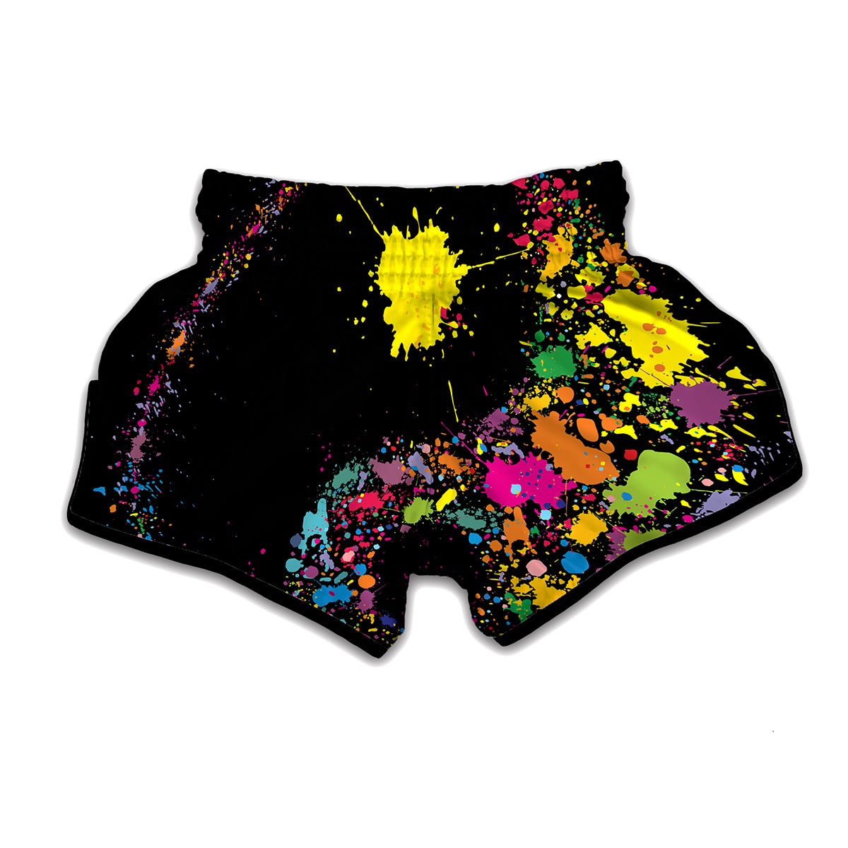 Colorful Splash Yin Yang Print Muay Thai Boxing Shorts