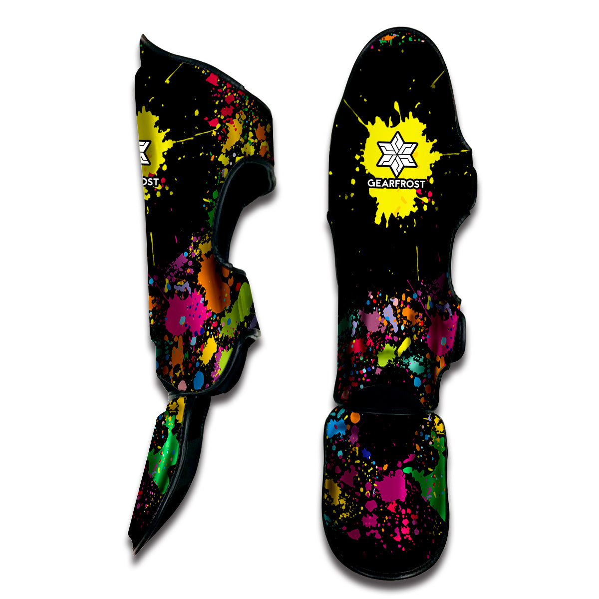 Colorful Splash Yin Yang Print Muay Thai Shin Guard