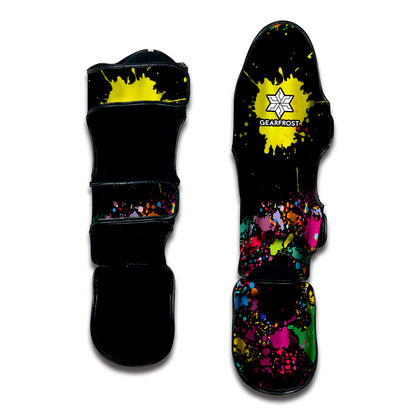 Colorful Splash Yin Yang Print Muay Thai Shin Guard