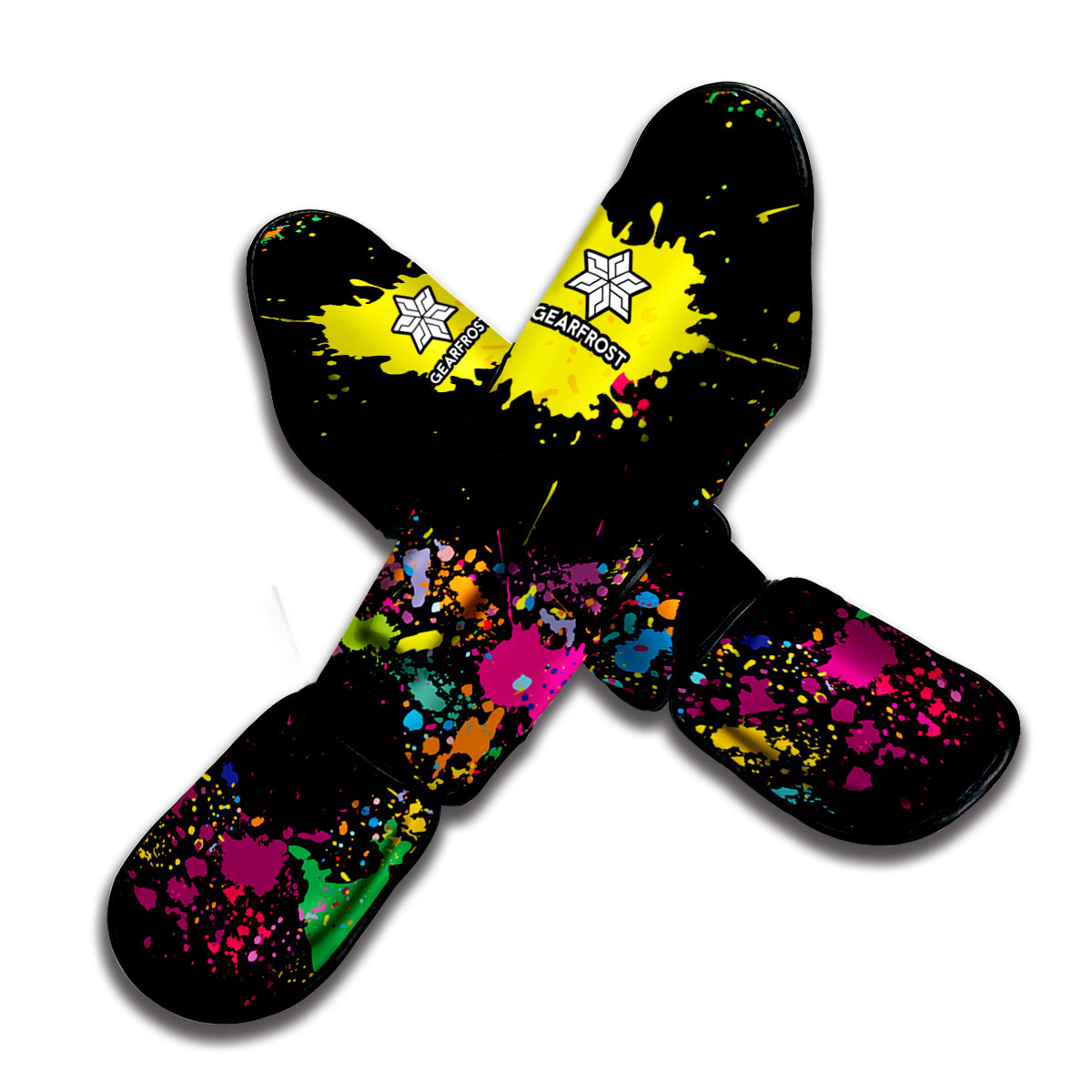 Colorful Splash Yin Yang Print Muay Thai Shin Guard