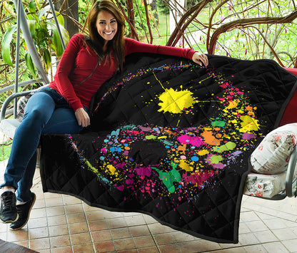 Colorful Splash Yin Yang Print Quilt