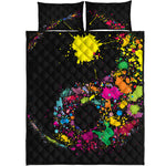 Colorful Splash Yin Yang Print Quilt Bed Set