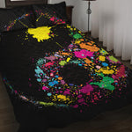 Colorful Splash Yin Yang Print Quilt Bed Set