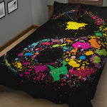 Colorful Splash Yin Yang Print Quilt Bed Set