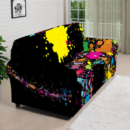 Colorful Splash Yin Yang Print Sofa Cover