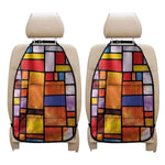 Colorful Stained Glass Mosaic Print Car Seat Organizers