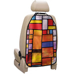Colorful Stained Glass Mosaic Print Car Seat Organizers