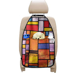 Colorful Stained Glass Mosaic Print Car Seat Organizers