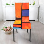 Colorful Stained Glass Mosaic Print Dining Chair Slipcover