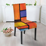 Colorful Stained Glass Mosaic Print Dining Chair Slipcover
