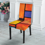 Colorful Stained Glass Mosaic Print Dining Chair Slipcover