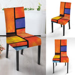 Colorful Stained Glass Mosaic Print Dining Chair Slipcover