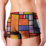 Colorful Stained Glass Mosaic Print Men's Boxer Briefs