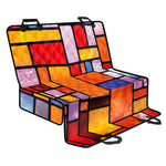 Colorful Stained Glass Mosaic Print Pet Car Back Seat Cover