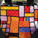 Colorful Stained Glass Mosaic Print Pet Car Back Seat Cover