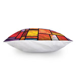 Colorful Stained Glass Mosaic Print Pillow Cover